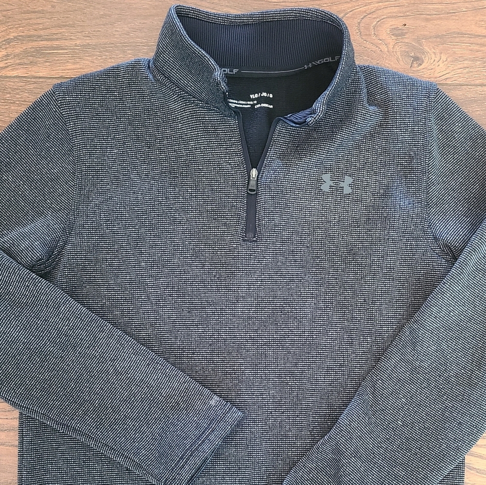 UA Under Armour 1/4 Zip Golf coldgear Youth Large 14/16